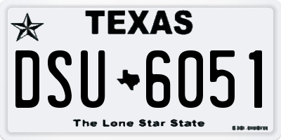 TX license plate DSU6051