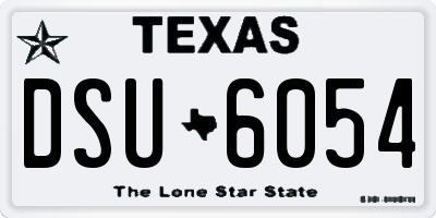 TX license plate DSU6054