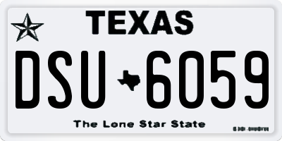 TX license plate DSU6059
