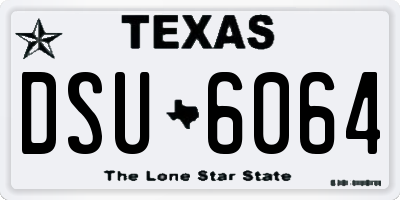 TX license plate DSU6064