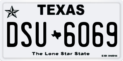 TX license plate DSU6069