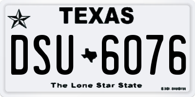 TX license plate DSU6076