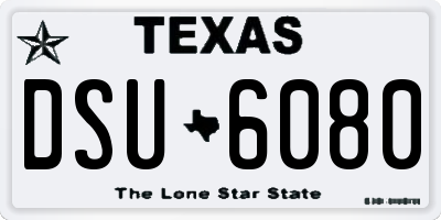 TX license plate DSU6080