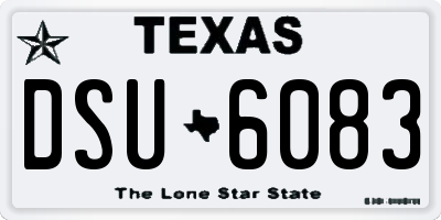 TX license plate DSU6083