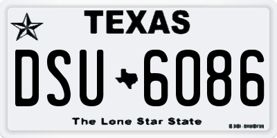 TX license plate DSU6086