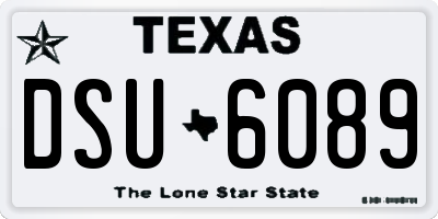 TX license plate DSU6089