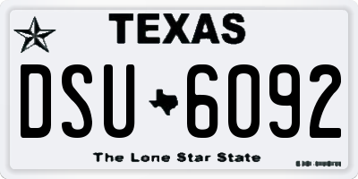 TX license plate DSU6092
