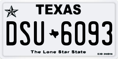 TX license plate DSU6093