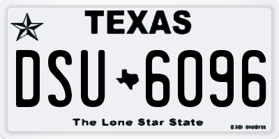 TX license plate DSU6096