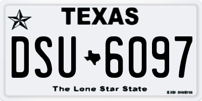 TX license plate DSU6097