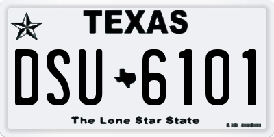TX license plate DSU6101