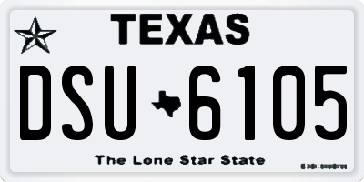 TX license plate DSU6105