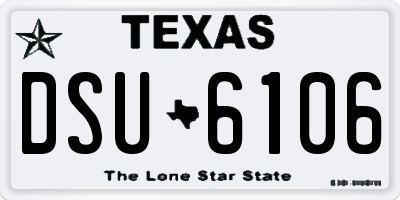 TX license plate DSU6106