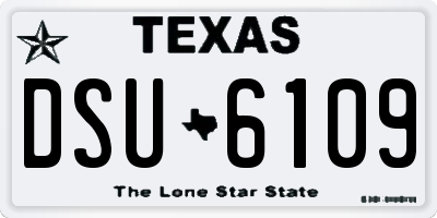 TX license plate DSU6109