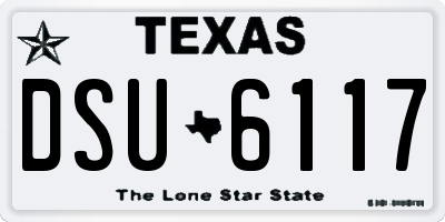 TX license plate DSU6117