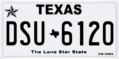 TX license plate DSU6120