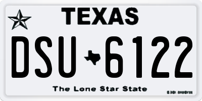 TX license plate DSU6122