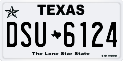 TX license plate DSU6124