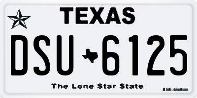 TX license plate DSU6125