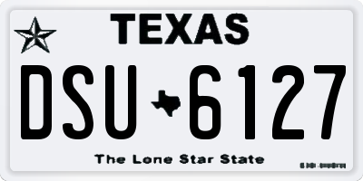 TX license plate DSU6127