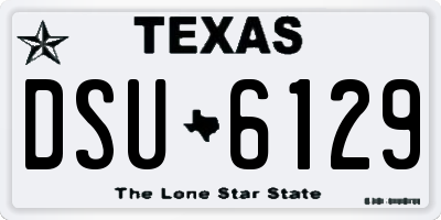 TX license plate DSU6129