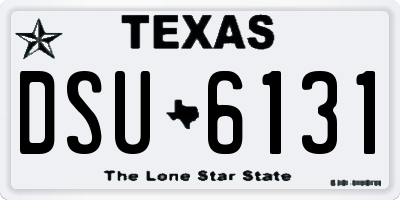 TX license plate DSU6131