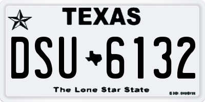TX license plate DSU6132