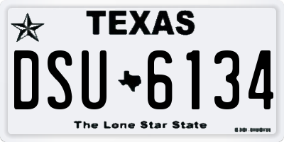 TX license plate DSU6134