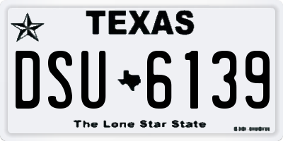 TX license plate DSU6139