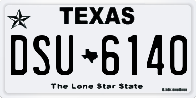 TX license plate DSU6140
