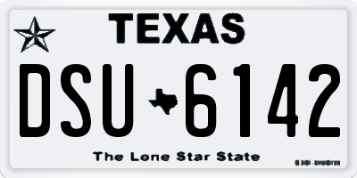 TX license plate DSU6142