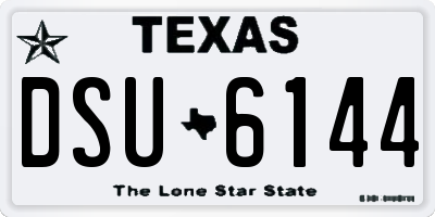 TX license plate DSU6144