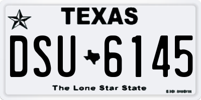 TX license plate DSU6145