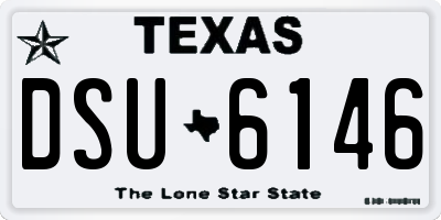 TX license plate DSU6146