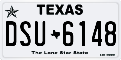 TX license plate DSU6148