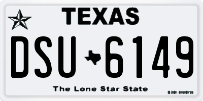 TX license plate DSU6149