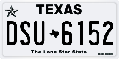 TX license plate DSU6152