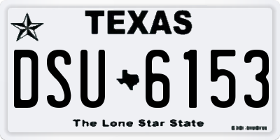TX license plate DSU6153