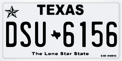 TX license plate DSU6156