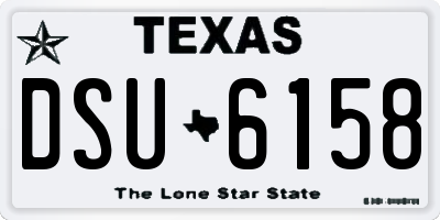TX license plate DSU6158
