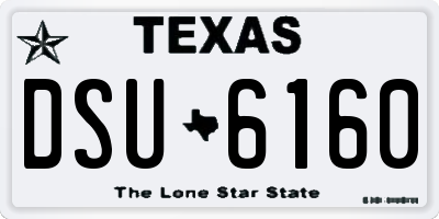 TX license plate DSU6160