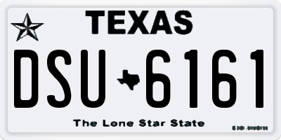 TX license plate DSU6161