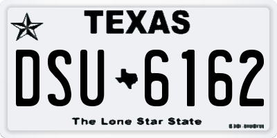 TX license plate DSU6162