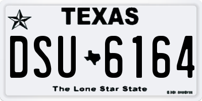 TX license plate DSU6164