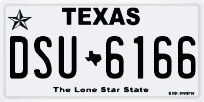 TX license plate DSU6166