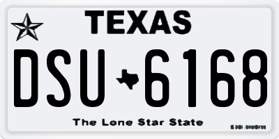 TX license plate DSU6168