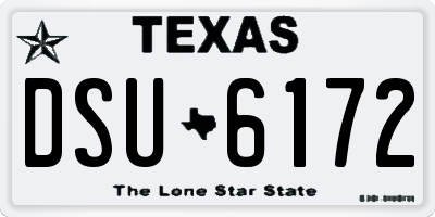 TX license plate DSU6172