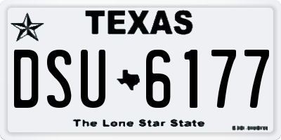 TX license plate DSU6177
