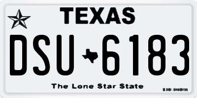 TX license plate DSU6183