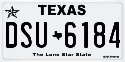 TX license plate DSU6184